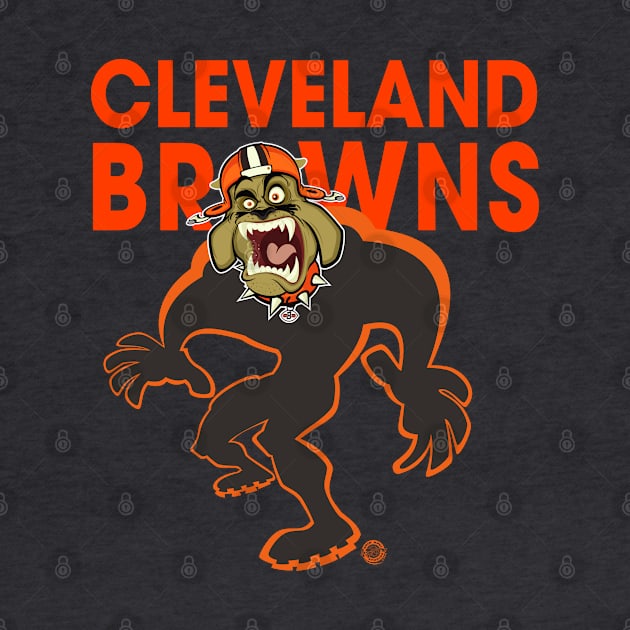 Cleveland Browns BullDawg Whoosh Growler 2 by Goin Ape Studios